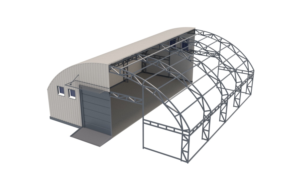 Пример ангара в сборке